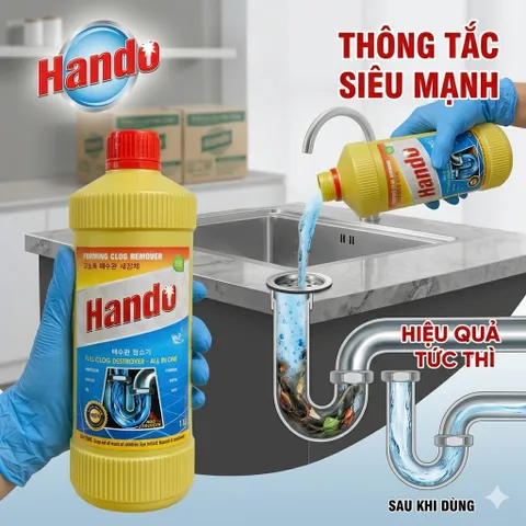 Nước thông tắc đường ống thoát nước Hando 570ml xuất khẩu