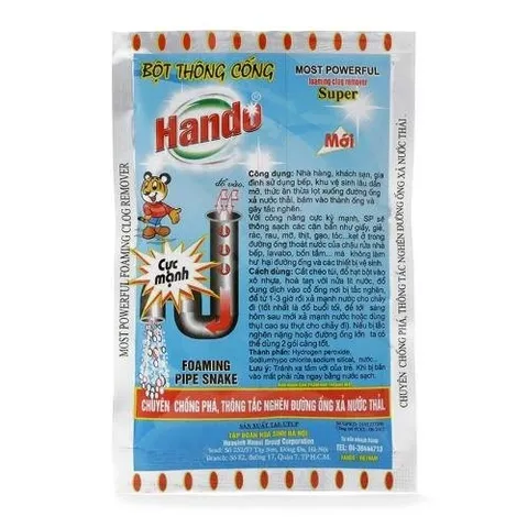 [HOT] Bộ 4 gói bột thông cống 100g nội địa Hando TI313