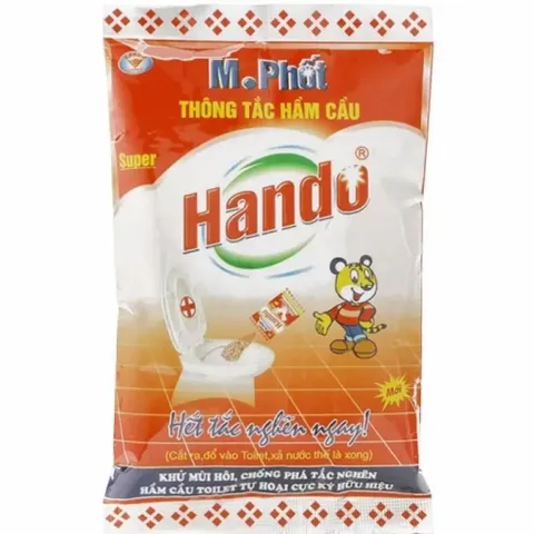 [HOT] Bô 10 Gói bột thông tắc hầm cầu bể phốt loại 215g Hando (Đỏ)