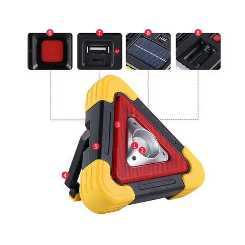 Tam Giác Cảnh Báo Nguy Hiểm  Đèn LED  Đa Năng Kiêm Pin Sạc Dự Phòng Cho Ô Tô 810834