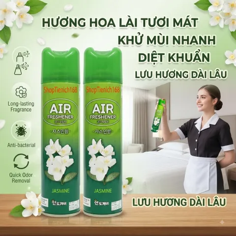 [HOT] Bộ 2 Nước hoa xịt phòng Sandokkaebi 370ML Hương JASMIN TI768