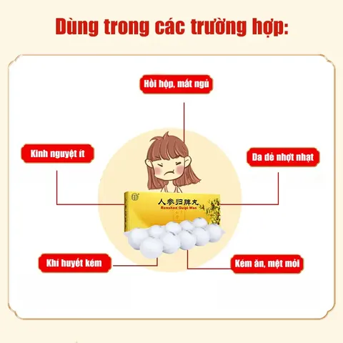 [Đồng Nhân Đường] Nhân Sâm Quy Tỳ Hoàn, ích khí dưỡng huyết, kiện tỳ dưỡng tâm, hộp 10 viên hoàn mềm