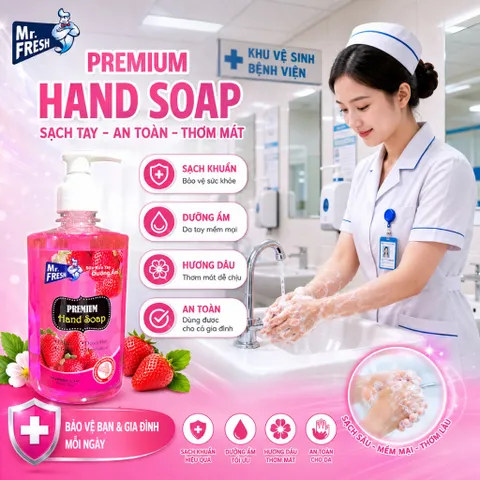 Nước rửa tay khử mùi Diệt khuẩn Mr.Fresh 500ml Hương Cam Quế