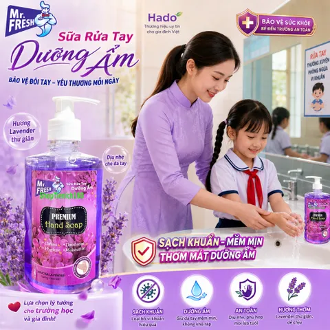 Nước rửa tay khử mùi Diệt khuẩn Mr.Fresh 500ml Hương Cam Quế