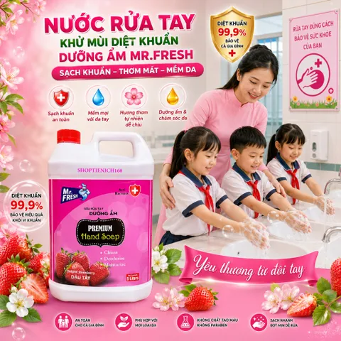 🧴 NƯỚC RỬA TAY MR.FRESH PREMIUM HAND SOAP 5L – HƯƠNG CAM QUẾ