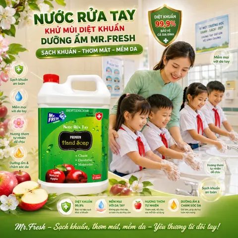 🧴 NƯỚC RỬA TAY MR.FRESH PREMIUM HAND SOAP 5L – HƯƠNG CAM QUẾ