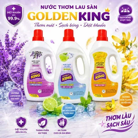 🌟 Nước Lau Sàn Golden King 1.2L Công Nghệ Nhật Bản Thơm Lâu & Diệt Khuẩn Hiệu Quả