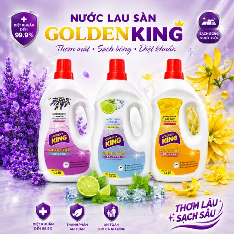 🌟 Nước Lau Sàn Golden King 1.2L Công Nghệ Nhật Bản Thơm Lâu & Diệt Khuẩn Hiệu Quả