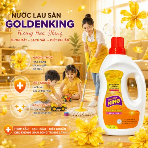 🌟 Nước Lau Sàn Golden King 1.2L Công Nghệ Nhật Bản Thơm Lâu & Diệt Khuẩn Hiệu Quả