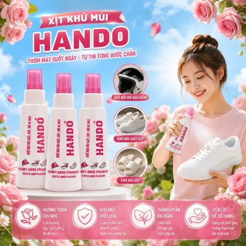 🌸 XỊT KHỬ MÙI HÔI GIÀY DÉP HANDО – HƯƠNG THƠM DỊU NHẸ, THƠM MÁT SUỐT NGÀY