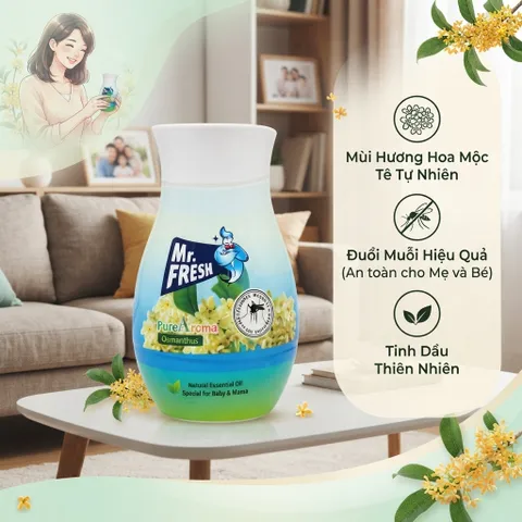 Hộp Sáp thơm đuổi muỗi Mr.fresh hương mộc lan 200g