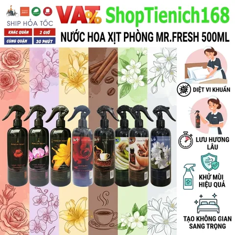 [HƯƠNG HOA TỰ NHIÊN] Nước hoa xịt phòng KHỬ MÙI Mr.fresh 500ml Hương Ly