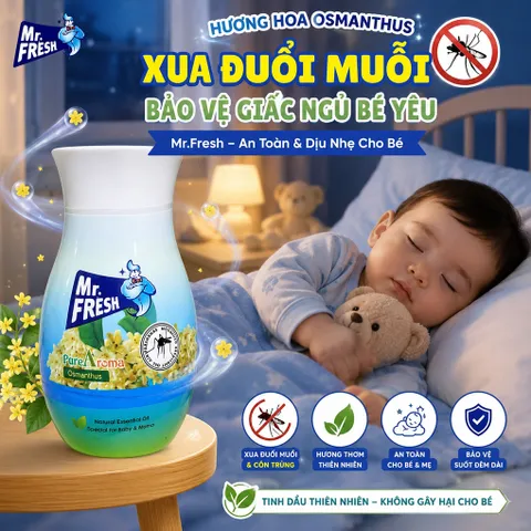 Hộp Sáp thơm đuổi muỗi Mr.fresh hương mộc lan 200g