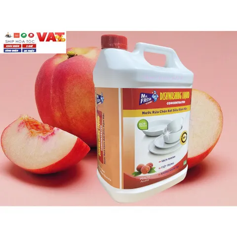 [SẠCH BÓNG KIN KÍT] Nước rửa chén,bát siêu đậm đặc Mr.Fresh 5L Hương Đào