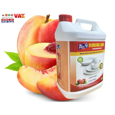 [SẠCH BÓNG KIN KÍT] Nước rửa chén,bát siêu đậm đặc Mr.Fresh 5L Hương Đào
