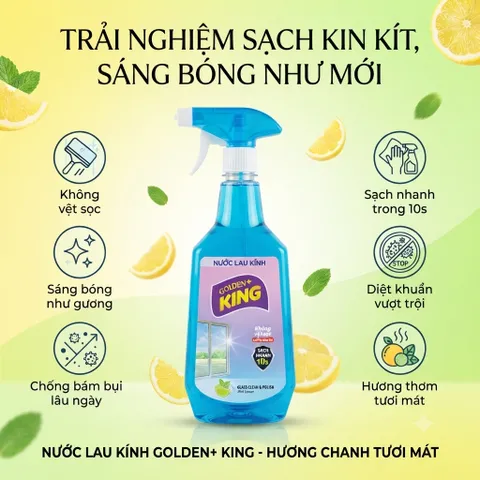 🪟 NƯỚC LAU KÍNH GOLDEN KING – KÍNH SÁNG BÓNG, KHÔNG VẾT SỌC ✨