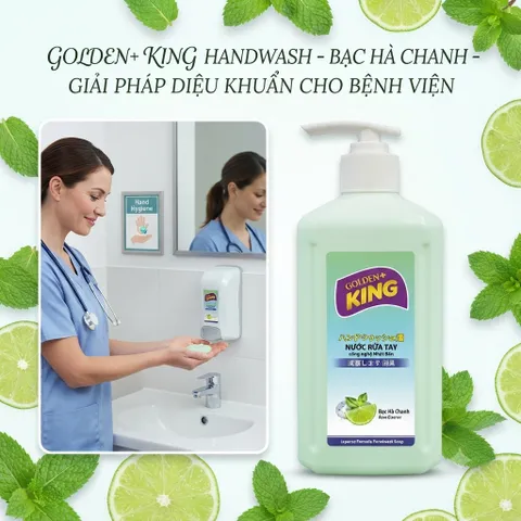 Nước Rửa Tay Golden King 500ml Hương Bạc Hà Chanh – Giải Pháp 
