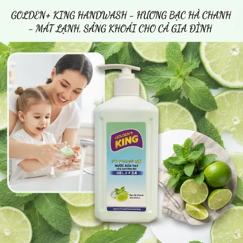 Nước Rửa Tay Golden King 500ml Hương Bạc Hà Chanh – Giải Pháp 