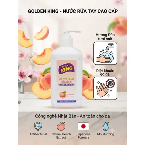 Nước Rửa Tay Golden King 500ml Hương Bạc Hà Chanh – Giải Pháp 