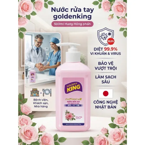 Nước Rửa Tay Golden King 500ml Hương Bạc Hà Chanh – Giải Pháp 