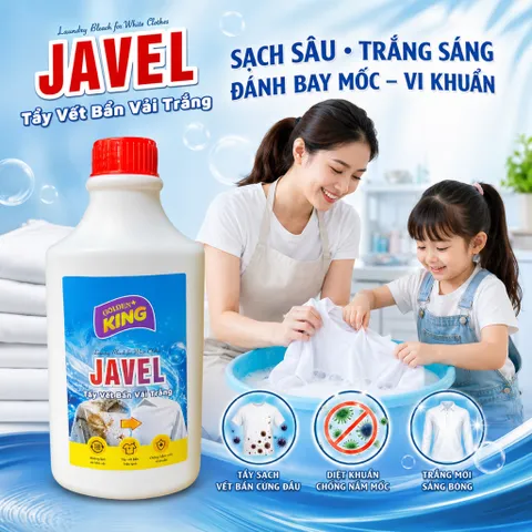 🧴 NƯỚC TẨY VẾT BẨN VẢI MÀU OXYGEN GOLDEN KING 500ML