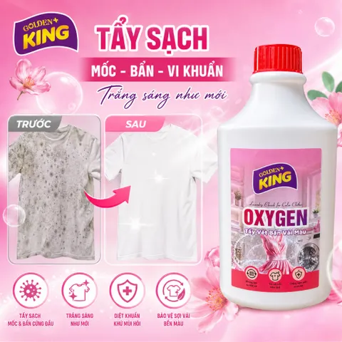 🧴 NƯỚC TẨY VẾT BẨN VẢI MÀU OXYGEN GOLDEN KING 500ML