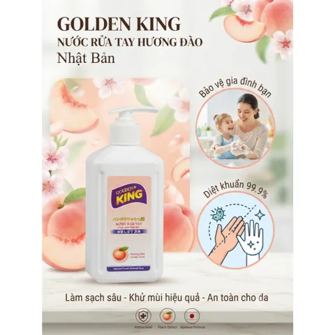 Nước Rửa Tay Golden King 500ml Hương Đào – Giải Pháp 
