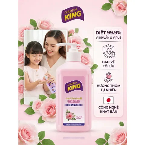Nước Rửa Tay Golden King 500ml Hương Đào – Giải Pháp 