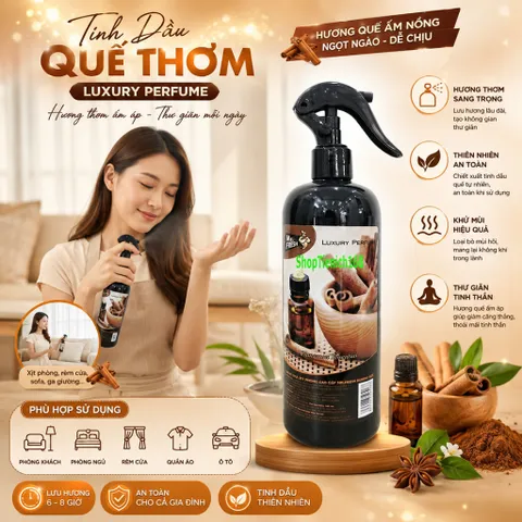 [HƯƠNG THƠM THẢO MỘC] Nước hoa xịt phòng KHỬ MÙI XUA ĐUỔI CÔN TRÙNG Mr.fresh 500ml Hương Quế