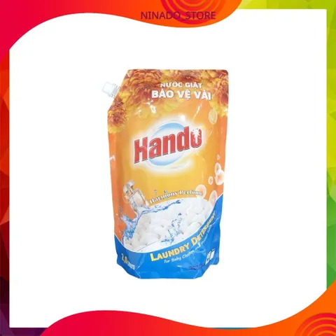Nước giặt xả bảo vệ vải siêu thơm kháng khuẩn chống nấm mốc Hando 2L