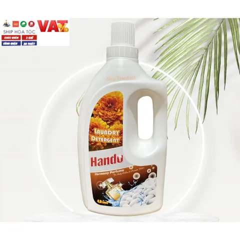 Nước giặt xả bảo vệ vải siêu thơm kháng khuẩn chống nấm mốc Hando 2L