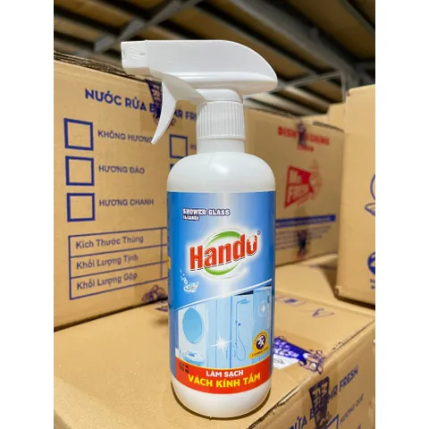 🧴 TÊN SẢN PHẨM: NƯỚC TẨY VÁCH KÍNH TẮM HANDO 500ML – SHOWER GLASS CLEANER