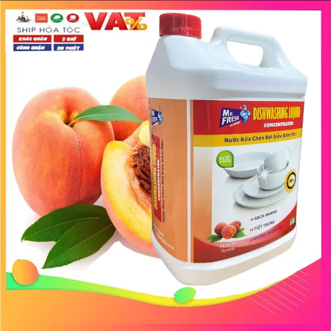 [SẠCH BÓNG KIN KÍT] Nước rửa chén,bát siêu đậm đặc Mr.Fresh 5L Hương Cam,Đào 810909
