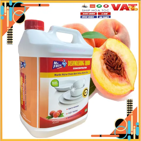 [SẠCH BÓNG KIN KÍT] Nước rửa chén,bát siêu đậm đặc Mr.Fresh 5L Hương Cam,Đào 810909