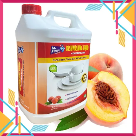 [SẠCH BÓNG KIN KÍT] Nước rửa chén,bát siêu đậm đặc Mr.Fresh 5L Hương Cam,Đào 810909
