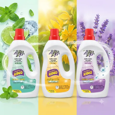 🌟 Nước Lau Sàn Golden King 1.2L Hương Hoa Ylang Công Nghệ Nhật Bản Thơm Lâu & Diệt Khuẩn Hiệu Quả