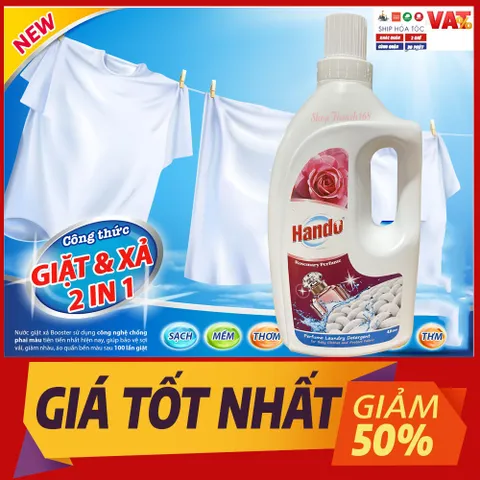 🌸 NƯỚC GIẶT HANDO BẢO VỆ VẢI HƯƠNG HAMONY – HƯƠNG THƠM BỀN LÂU 🌸