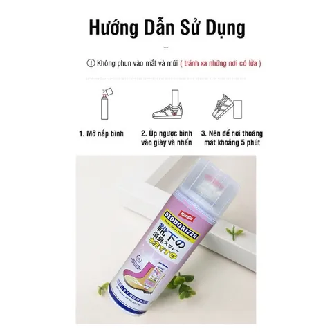 Chai xịt Khử Mùi Giày Nano Bạc Hando 300ml Diệt Khuẩn Ngăn Ngừa Hôi Chân Lưu Hương 24h