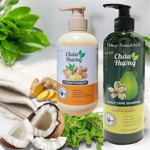 Dầu Xả Hương Gừng Châu Hương 300ml -Làm Sạch,Phục Hồi Hư Tổn,Ngừa gãy rụng,Dưỡng tóc và Da Đầu