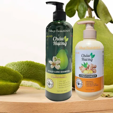 Dầu Xả Hương Gừng Châu Hương 300ml -Làm Sạch,Phục Hồi Hư Tổn,Ngừa gãy rụng,Dưỡng tóc và Da Đầu