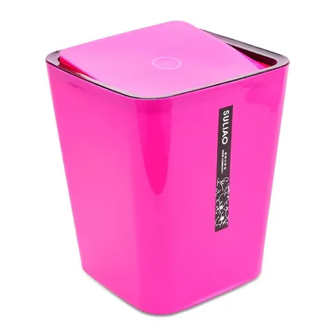 [HOT] Thùng rác nhựa gia đình cao cấp nắp bập bênh bằng Đỏ,Tím ( GIAO MÀU NGẪU NHIÊN)