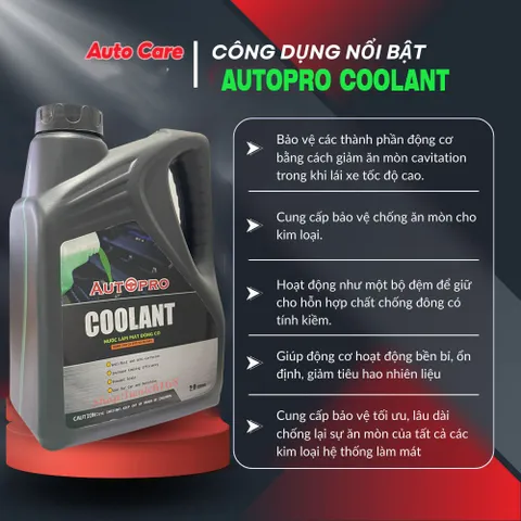 Nước làm mát ô tô chuyên dụng AUTOPRO GREEN COOLANT công nghệ AIT giảm nhiệt vượt trội chống ăn mòn siêu tiết kiệm
