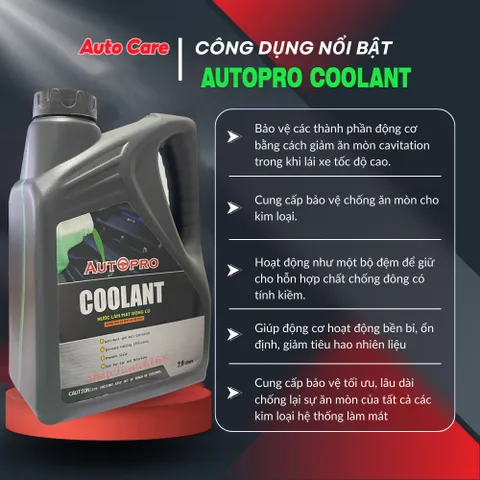 Nước làm mát ô tô chuyên dụng AUTOPRO GREEN COOLANT công nghệ AIT giảm nhiệt vượt trội chống ăn mòn siêu tiết kiệm