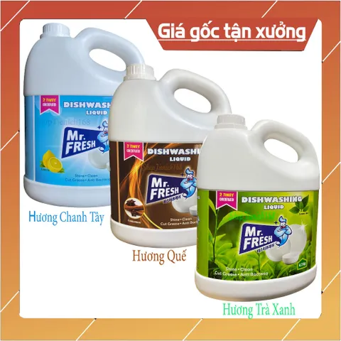 Nước rửa chén Bát siêu đậm đặc Mr.Fresh 4.2kg Mr.Fresh Hương Chanh tây