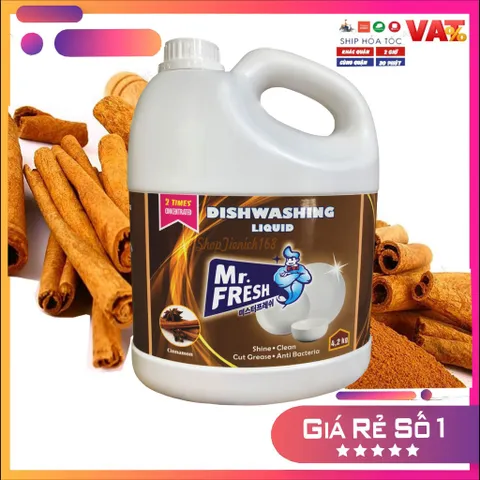 Nước rửa chén Bát siêu đậm đặc Mr.Fresh 4.2kg Mr.Fresh Hương Trà Xanh