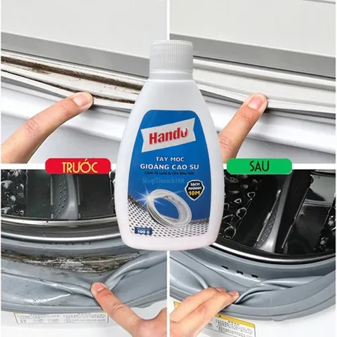 [Tặng Kèm Chổi Lông] Tẩy Mốc Gioăng Cao Su Hando 100Gr , Diệt Sạch Nấm Mốc 99%, Dễ Dàng Vệ Sinh