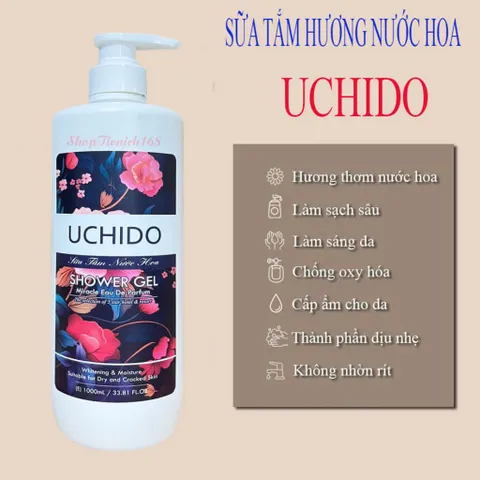 SỮA TẮM  HƯƠNG NƯỚC HOA UCHIDO – CHO LÀN DA MỀM MỊN, QUYẾN RŨ TỪ HƯƠNG THƠM 1000ML HƯƠNG HAMONY