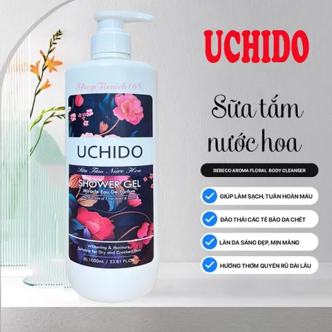 SỮA TẮM  HƯƠNG NƯỚC HOA UCHIDO – CHO LÀN DA MỀM MỊN, QUYẾN RŨ TỪ HƯƠNG THƠM 1000ML HƯƠNG HAMONY