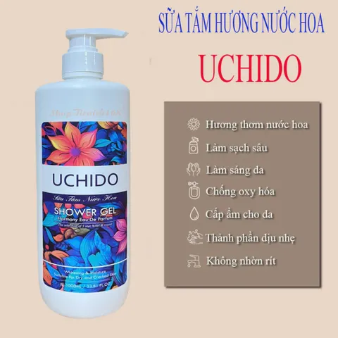 SỮA TẮM  HƯƠNG NƯỚC HOA UCHIDO – CHO LÀN DA MỀM MỊN, QUYẾN RŨ TỪ HƯƠNG THƠM 1000ML HƯƠNG HAMONY