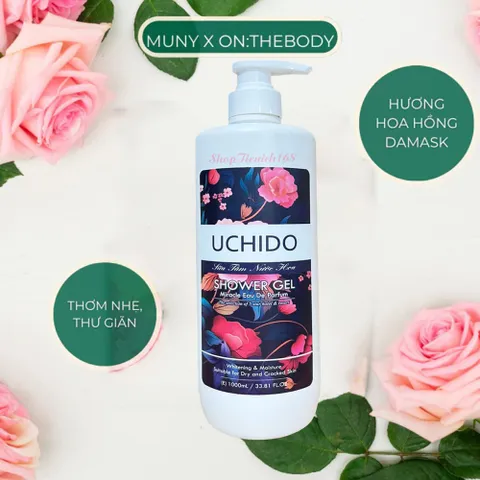 SỮA TẮM  HƯƠNG NƯỚC HOA UCHIDO – CHO LÀN DA MỀM MỊN, QUYẾN RŨ TỪ HƯƠNG THƠM 1000ML HƯƠNG HAMONY